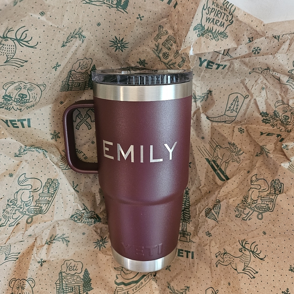 Yeti Maroon Travel Mug with Handle